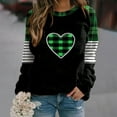 thumbnail image 4 of Gamivast Women's St Patrick's Day Sweatshirt Plus Size Heart Graphic Raglan Long Sleeve Tops Trendy Color Block Crew Neck Blouse Loose Casual Tshirts, 4 of 5