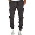 thumbnail image 1 of WEAIXIMIUNG Work Overalls Men Canvas Fashion Men's Sport Pure Color Bandage Casual Loose Sweatpants Drawstring Pant, 1 of 5