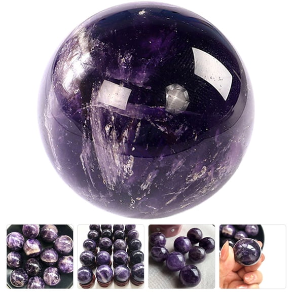 SWETRACE Purple Amethyst Crystal Sphere For Home And Office 1Pcs