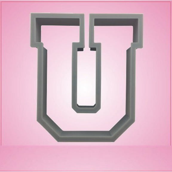 Varsity Letter U Cookie Cutter 3 Inch (Plastic)