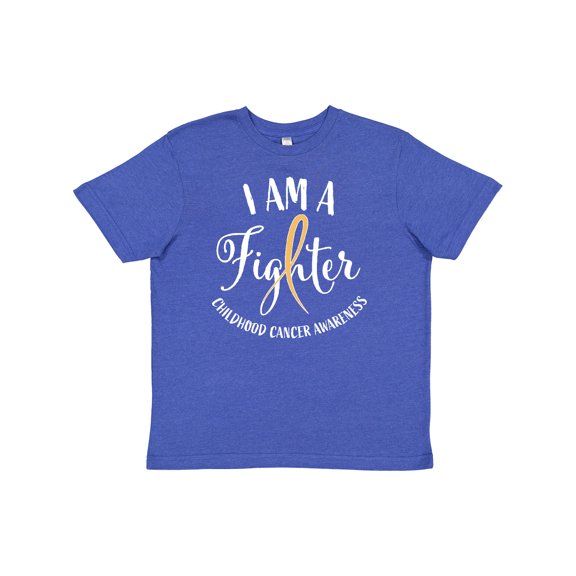 Inktastic I am a Fighter- Childhood Cancer Awareness Youth T-Shirt