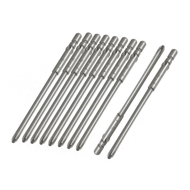 Juego de Puntas de Destornillador Magnético Unique Bargains 10 Piezas 4 mm PH1 80 mm