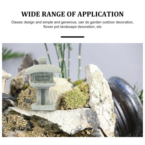 Zhiyie 4pcs Mini Pagoda Statue Japanese Sandstone Lantern Bonsai Micro  Landscape Decoration - Walmart Business Supplies