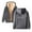 Dark Gray, variant on Hoodies for Women Zip Up Smile Print Oversized Lounge Sweatshirts Outdoor Warm Long Sleeve Hoodies with Pockets