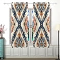 thumbnail image 2 of Rustic Curtains Grommet Black Out 63 Inch Length Curtain Drapes for Bedroom Living Room 2 panels set, 2 of 5