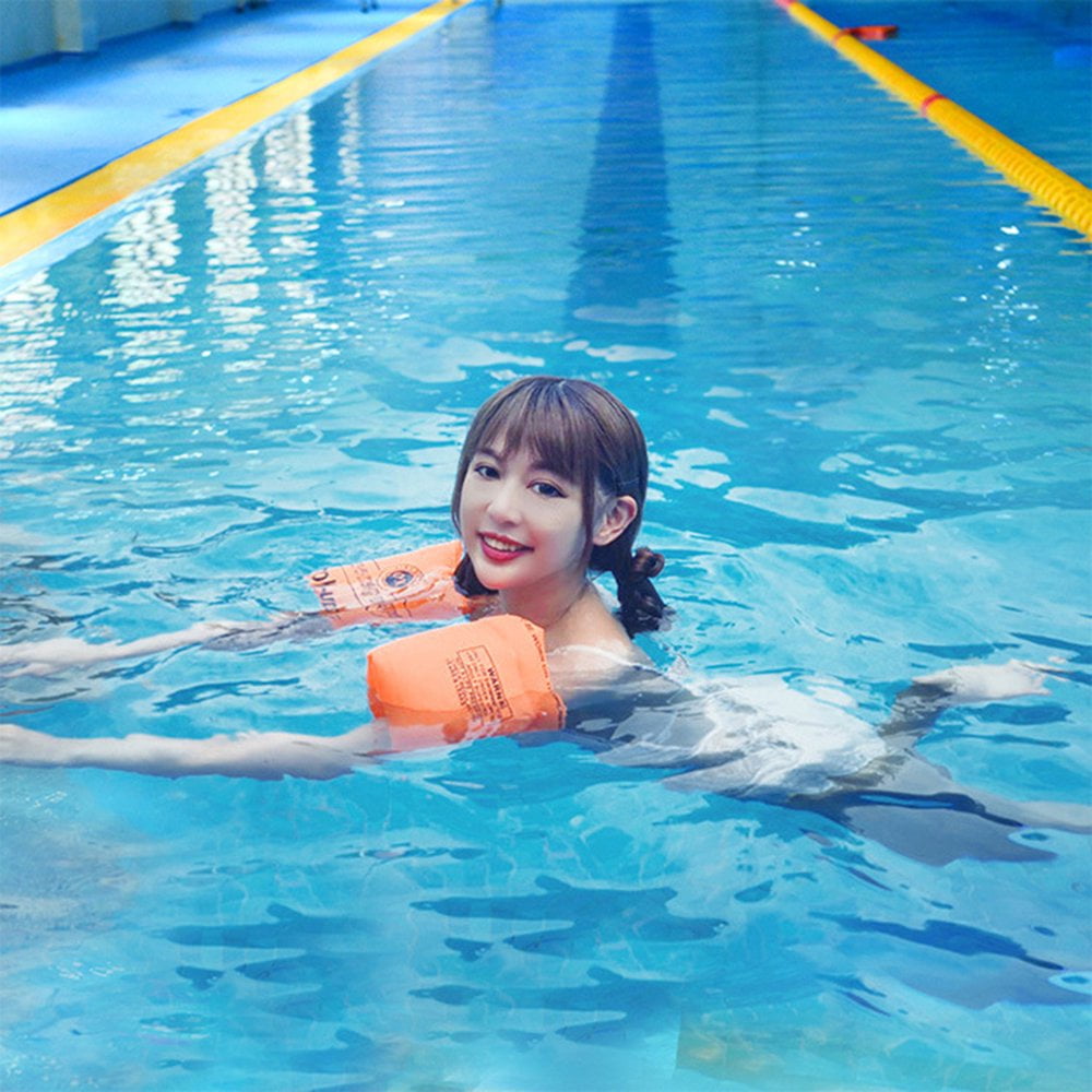 Brassards De Natation Aide à L'Entraînement Anneaux De Bras Pour Filles Garçons Débutants Enfant Orange