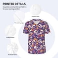 thumbnail image 3 of KLL music Skull record for Men's Baseball Shirts,Short Sleeve Casual Shirts Button Down Shirt for Men Beach Summer Wedding Shirt-Large, 3 of 7