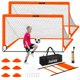 thumbnail image 1 of Portería de fútbol FITFIZZ portátil de 6 x 4 pies con pelota, escalera y conos, 1 of 7