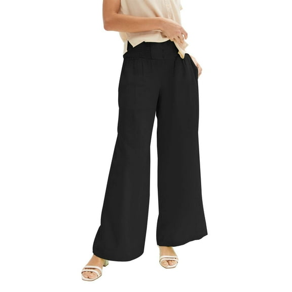 Pepeey Summer Pants Women Women'S Lounge Pants Womens Scoop Loose Pants Wide Leg Summer Pants Women Plus Size Women Trousers