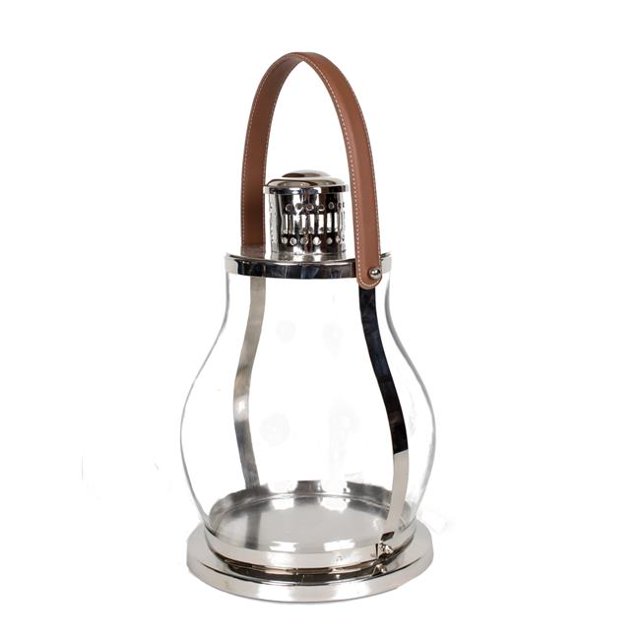 Lanterne en Aluminium Nickel 13 x 13 x 20 Po