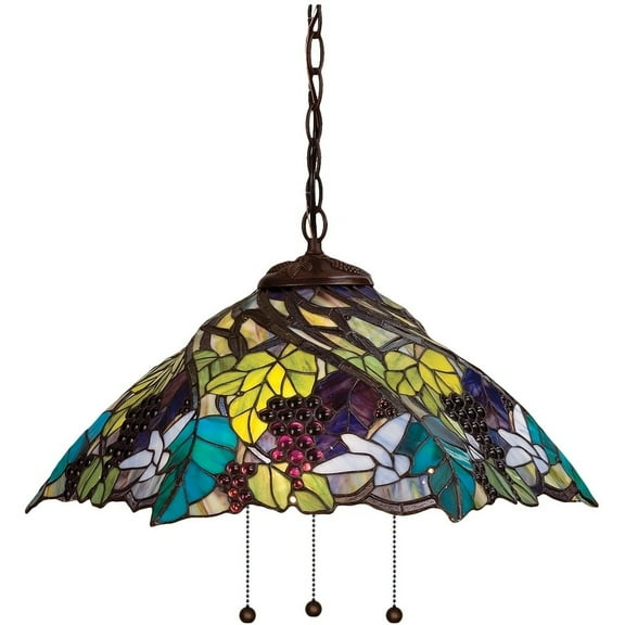 Meyda Lighting 21'W Spiral Grape Pendant - 11059