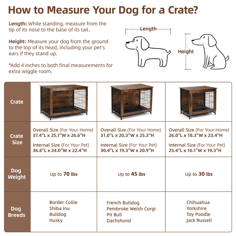 RichYa Dog Crate Furniture, Stylish Medium Dog Kennel, Indoor Use