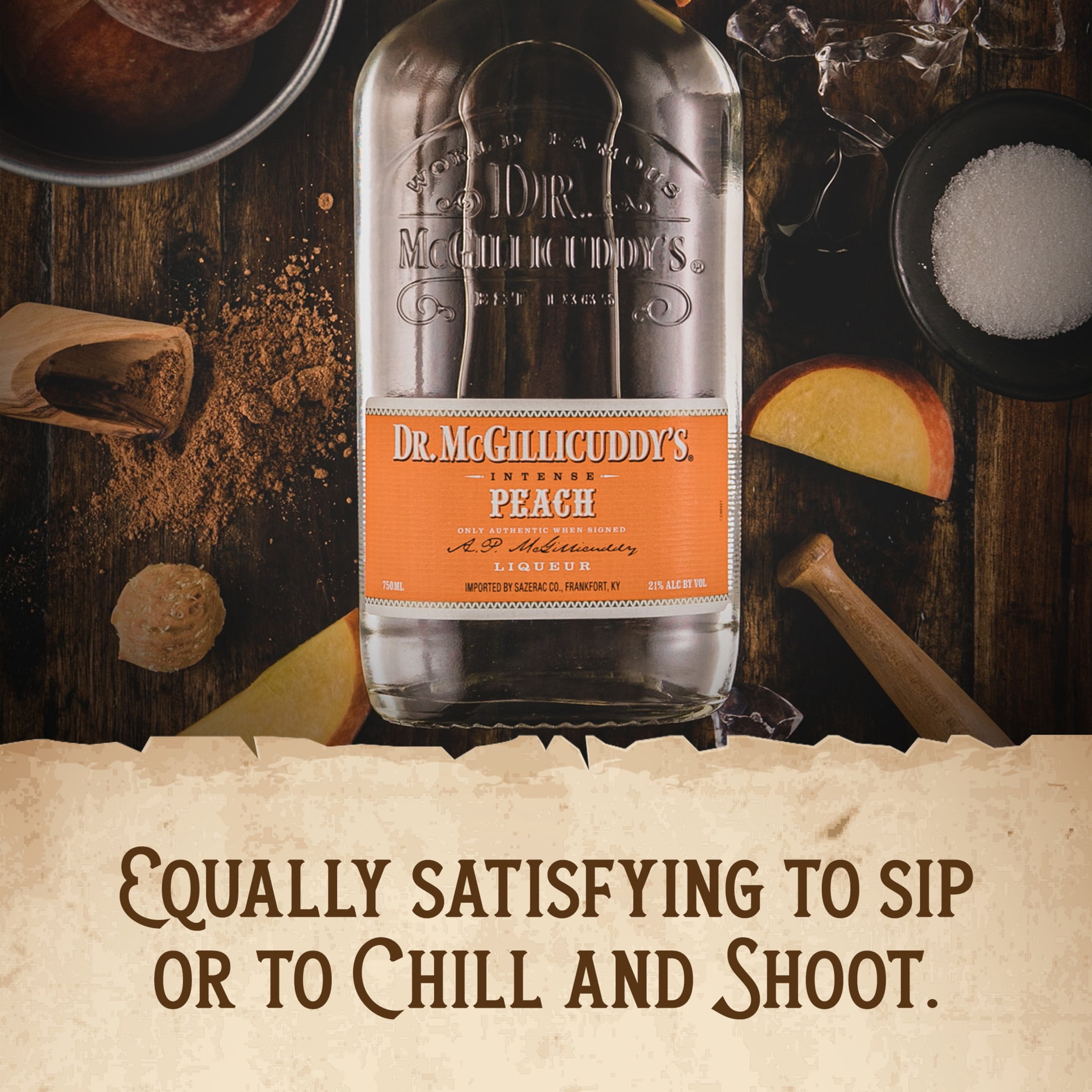 Dr. McGillicuddy’s Peach Liqueur, 750ml Liquor, 21% Alcohol