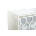 thumbnail image 5 of DecMode 47" x 34" White Wood Mirrored 1 Shelf and 3 Doors Geometric Cabinet, 1-Piece, 5 of 11