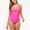 Hot Pink, variant on hoksml Womens Swimsuit,Women's Sexy Solid Color Fashion V-neck Belly Covering Slimming One-piece Swimsuit