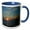 Blue/White, variant on 3drose, Image of Sunrise Over Ocean, 11oz Two-tone Green Mug