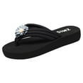thumbnail image 2 of DPTALR Women's Summer Bohemian Clip Toe Flip Flops Non-Slip Wedges Slippers Beach Shoes, 2 of 8