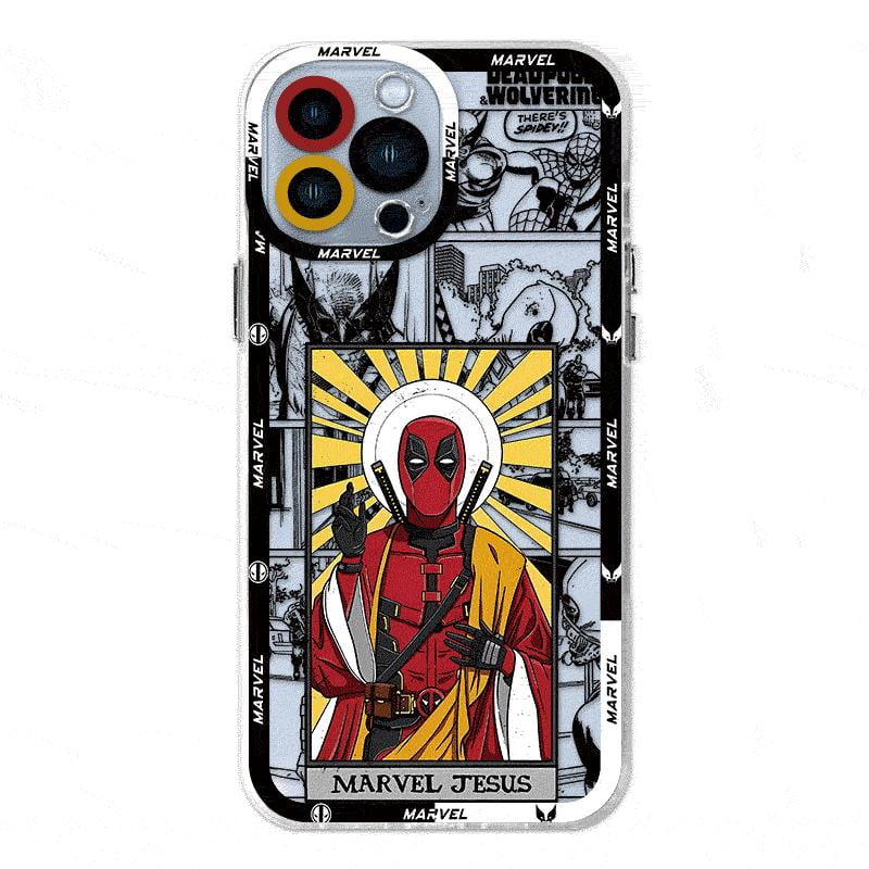 Marvel Deadpool Wolverine Clear Phone Case for Apple iPhone 16 11