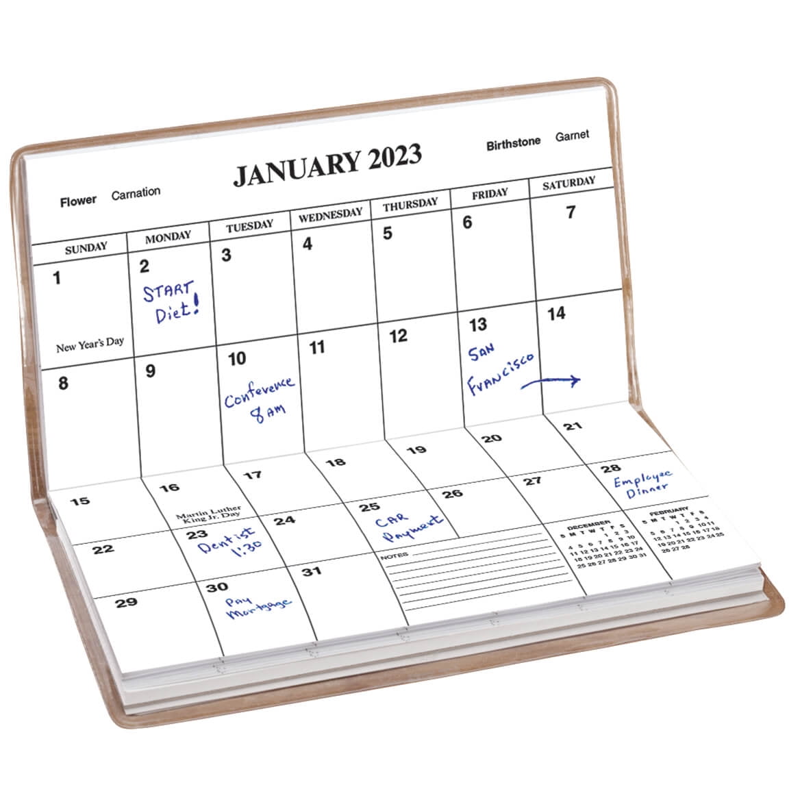 2 Year Planner Calendar Refill, 2023-2024 - Pocket Sized Calendar
