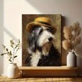 thumbnail image 6 of Bearded Collie Wearing Hat Oil Painting Canvas Print Wall Art for Living Room Bedroom Kitchen Dorm Decor, 6 of 8
