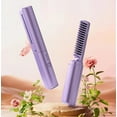 thumbnail image 2 of WANDCO Rechargeable Mini Hair Straightener, Portable Usb Cordless Flat Iron Hair Straightener Brush,On-The-Go Styling Hot Comb Hair Straightener Curler 2 In 1 With Negative Ion (Green), 2 of 6