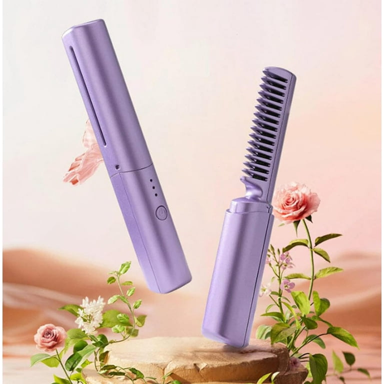 Rechargeable Mini Hair Straightener, Portable Usb Cordless Flat