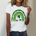 thumbnail image 4 of Summer Tops for Women 2025 St Patrick's Day Round Neck Graphic Tee Shirts Funny Printed Short Sleeve Tshirts, 4 of 5