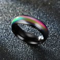 thumbnail image 2 of Anillo de acero inoxidable para hombre y mujer, sortija de 5 colores que cambian de Color, con sensación de movimiento y sensación de temperatura, joyería fina, 2 of 4