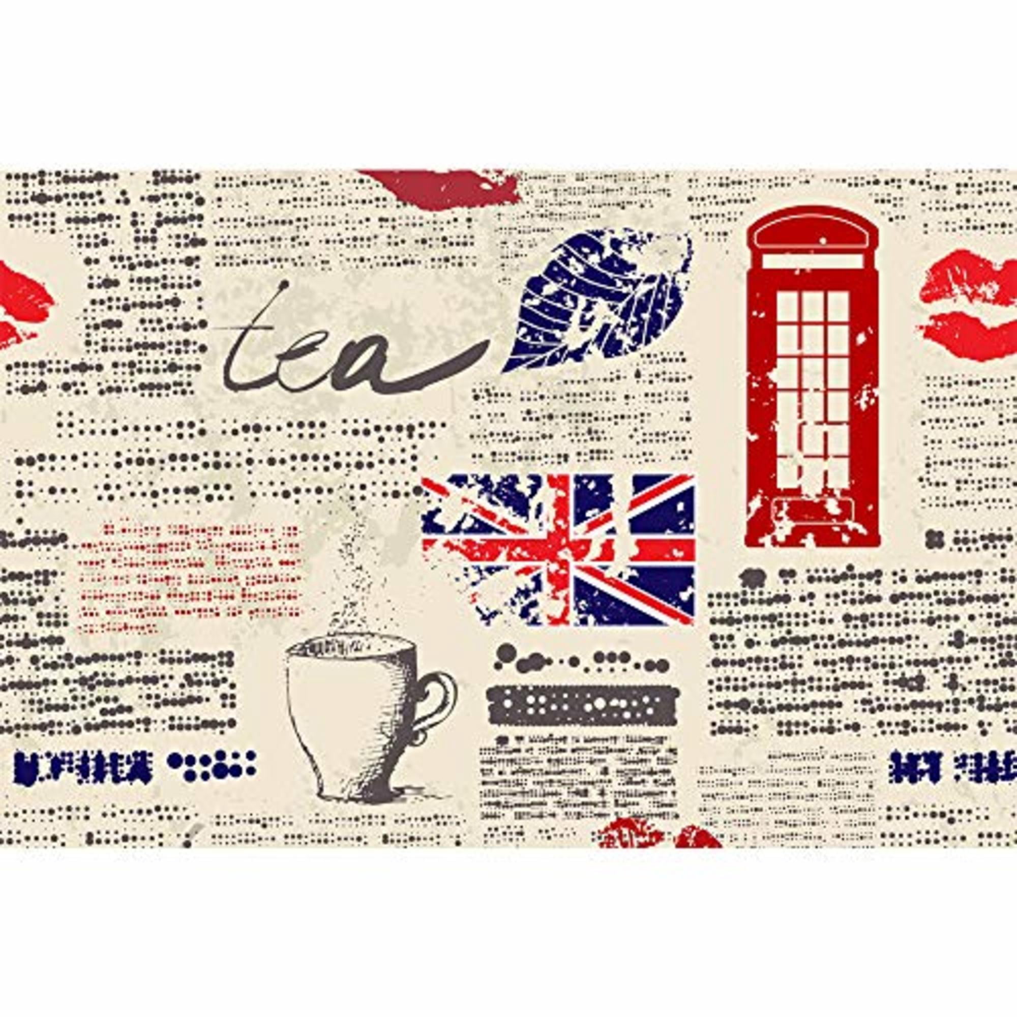Idea4wall 6pcs Vintage Pictures Collage Peel and Stick Wallpaper Removable Wall Murals Large Wall Stickers for Home Decoration, 100"x24"