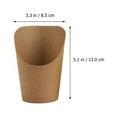 thumbnail image 2 of WHAMVOX 50pcs Paper Food Bags Kraft Paper Conical Shape for Fast Food Packaging, 2 of 6