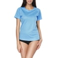 thumbnail image 1 of Women's Solid Color UPF 50+ Rash Guard Raglan Short Sleeve Swimwear Shirt Quick Dry Tops, 1 of 4