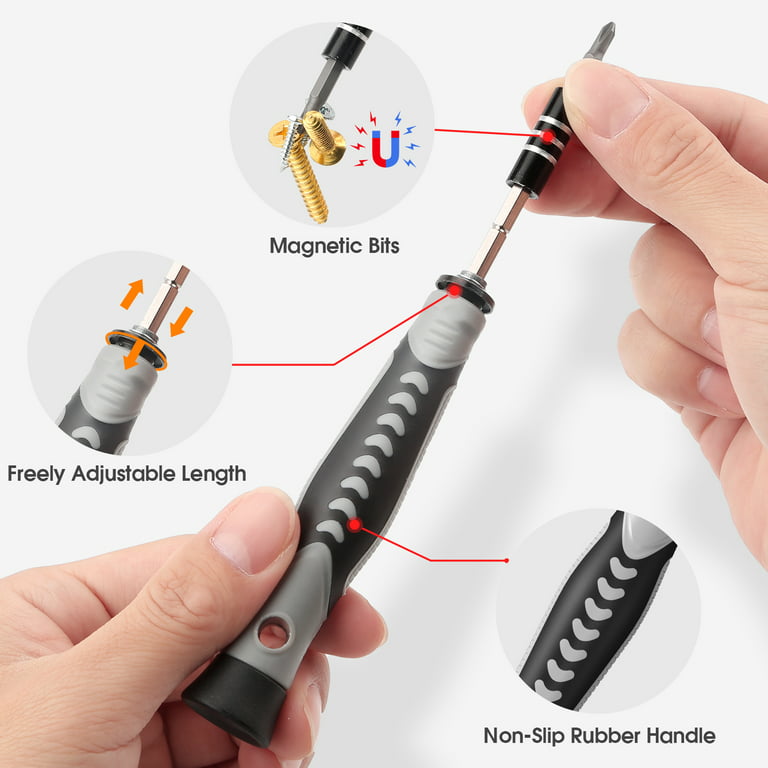  Precision Screwdriver Set with 101 Magnetic Bits