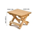 thumbnail image 7 of Wooden Patio Side Table Square Plant Stand Small Portable Folding Table Outdoor Porch Coffee End Table Foldable Household Solid Table for Picnic Camping Chairs Poolside Lawn Yard Balcony Deck, 7 of 7