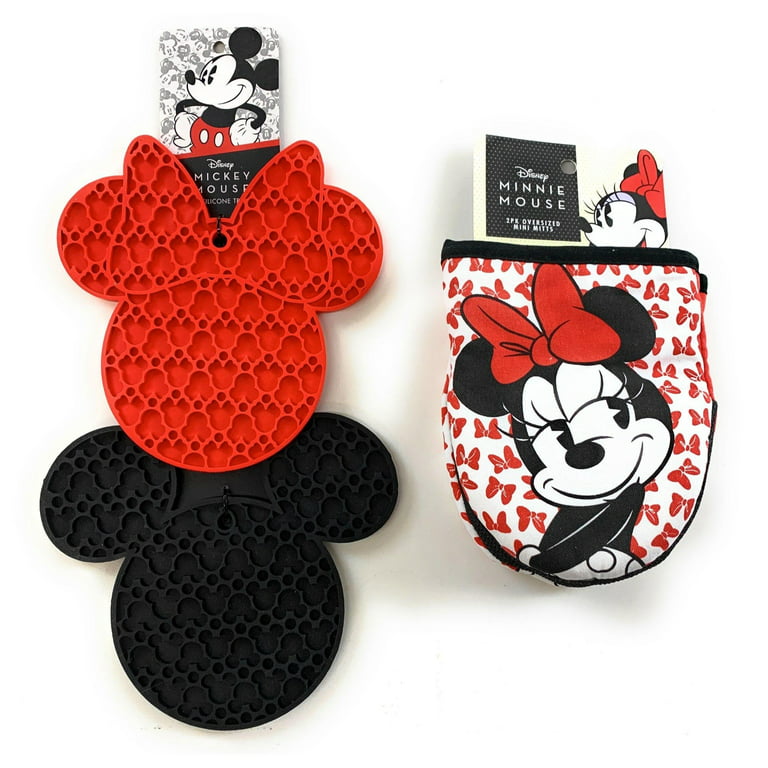 Disney Kitchen Gift Set! Silicon Trivets + Oven Mitts + Cooking Tools!  Mickey & Minnie Mouse Set with Gift Box! 
