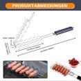 thumbnail image 5 of Sausage Barbecue Grilling Basket, Hot Dogs Metal Sausage Rack Grill Mesh Clip Holder Picnic Kitchen Tools BBQ Basket for 6 Sausage, 5 of 5
