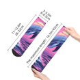 thumbnail image 4 of Pofeuu Hawaiian Beach Dolphin Print 30cm Socks, Adult Running Hiking Socks for Youth and Adult, 4 of 7