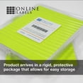 thumbnail image 5 of Fluorescent Sticker Paper, 8.5 x 11 Full Sheet Label, 100 Sheet Pack, Inkjet or Laser Printer, Online Labels (Color: Yellow), 5 of 9