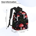 thumbnail image 2 of Disketp Red Mushrooms Mochila Ligera Clásica con Múltiples Bolsillos, Mochila Casual para Hombre y Mujer, Ideal para Escuela, Trabajo y Viajes, 2 of 6