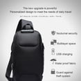 thumbnail image 2 of kurtrusly Men Bags Chest Pack Multi-function Lock USB Anti Theft Waterproof Mobile Multi-pocket Trip Shoulder Backpack, 2 of 9