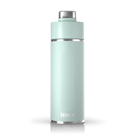 Ninja Thirsti 24oz. Travel Bottle, Leak Proof Stainless Steel Insulated Tumbler for Carbonated Sparkling Drinks, Blue