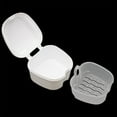 thumbnail image 3 of Minnieouse Caja de dentadura portátil reutilizable lavable universal hogar baño viaje caja de almacenamiento de falsos contenedor blanco Type3 NO3, 3 of 6