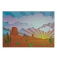 thumbnail image 3 of Cactus Cutting Board, Abstract Desert Landscape with Mountains and Cactus Arid Country View at Sunset, Decorative Tempered Glass Cutting and Serving Board, Small Size, Multicolor, by Ambesonne, 3 of 5