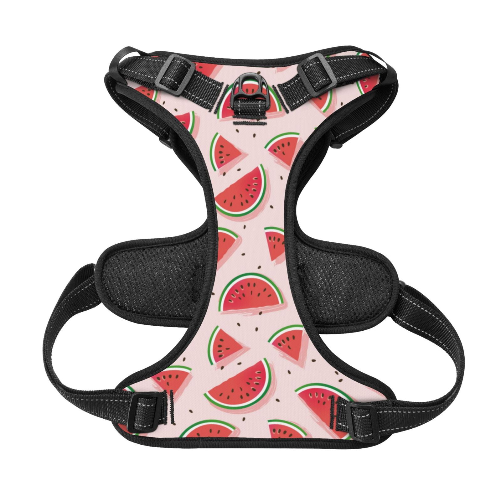 Kdxio Watermelon Print No Pull Dog Harness Adjustable Reflective Oxford Easy Control Medium Large Dog Harness for Training and Everyday-Medium