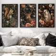 thumbnail image 4 of Hieng William Morris Wall Hieng Forest Animal Canvas Prints Wall Hieng Sets Farmhouse Living Room Decor Fox Rabbit Eagle Gothic Vintage Botanical Floral Oil Painting Pictures, 4 of 6