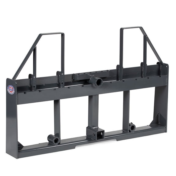 Titan Attachments UA USA Made Grey Step-Through Pallet Fork Frame Attachment, Rated 4,000 LB, Quick Tach Mounting