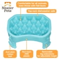 thumbnail image 5 of Neater Pet Brands Raised Neater Slow Feeder - Elevated & Adjustable Feeding Height - Improves Digestion, Stops Obesity, and Slows Down Eating, 6 Cups, Aquamarine, 5 of 11