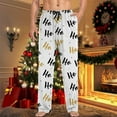 thumbnail image 6 of Pajama Pants Men Funny Christmas Printed Mid Waisted Casual Pants with Drawstring and Comfortable Loose Pants Lounge Bottoms Soft Sleepwear, 6 of 7