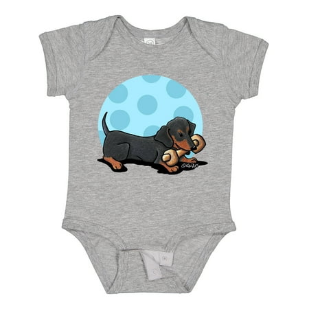 

Inktastic Wiener Dog (Dachshund) with Bone Gift Baby Boy or Baby Girl Bodysuit