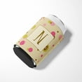 thumbnail image 3 of Letter N Initial Monogram - Tan Dots Can or Bottle Hugger, 3 of 5