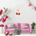 thumbnail image 3 of Cherry Pink Bow Poster for Girl Bedroom Coquette Feminine Poster Red Cherry Canvas Wall Art Trendy Bow Art Preppy College Apartment Print Coquette Girly Wall Art for Bedroom, 3 of 6